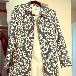 J. McLaughlin Wellington Blue Medallion Long Coat